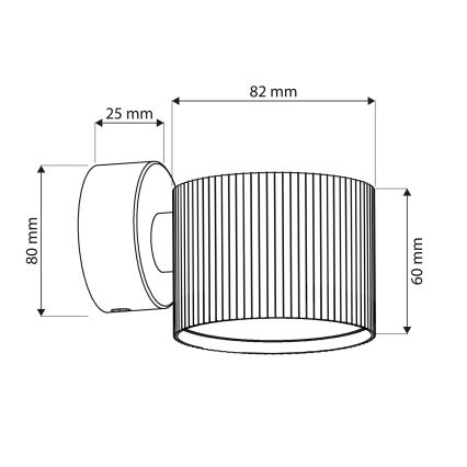 Brilagi - LED Väggspotlight STRIPY 1xGX53/15W/230V svart
