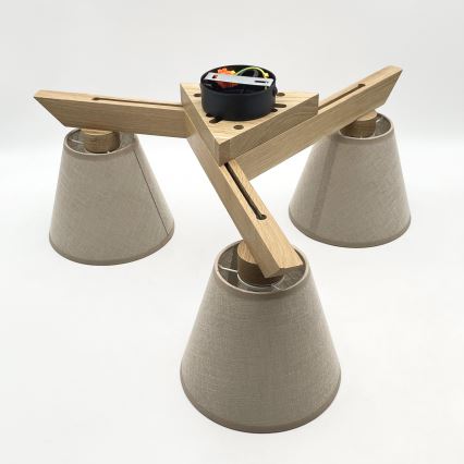 Brilagi - LED  Ytmonterad ljuskrona ANTHONY 3xE14/40W/230V ek/beige