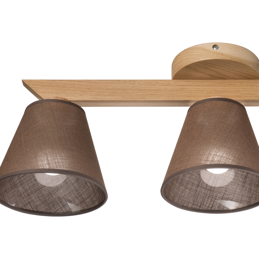 Brilagi - LED  Ytmonterad ljuskrona ANTHONY 3xE14/40W/230V ek/brun