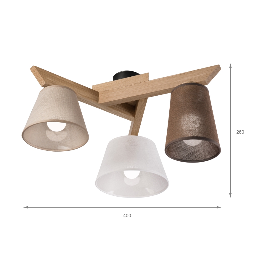 Brilagi - LED  Ytmonterad ljuskrona ANTHONY 3xE14/40W/230V ek