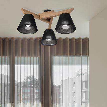 Brilagi - LED  Ytmonterad ljuskrona ANTHONY 3xE14/40W/230V ek/svart