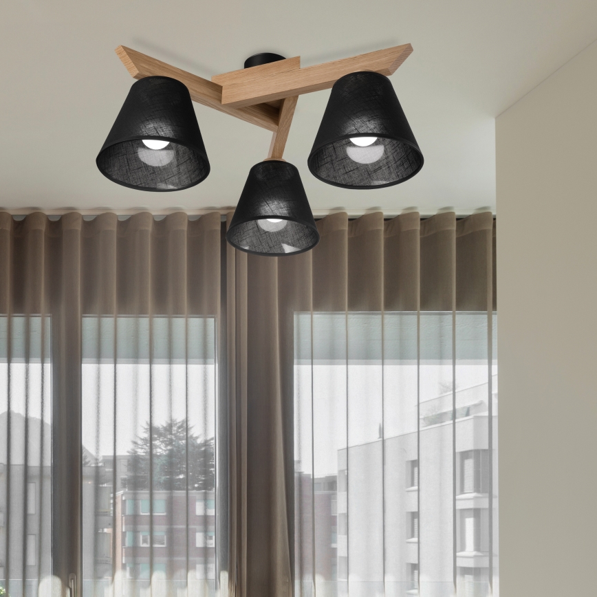 Brilagi - LED  Ytmonterad ljuskrona ANTHONY 3xE14/40W/230V ek/svart