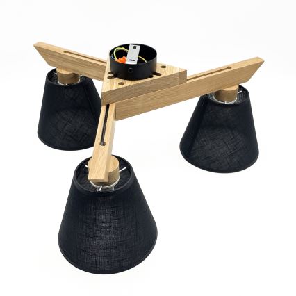 Brilagi - LED  Ytmonterad ljuskrona ANTHONY 3xE14/40W/230V ek/svart