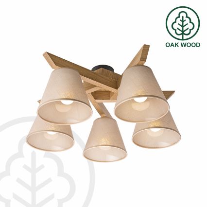 Brilagi - LED  Ytmonterad ljuskrona ANTHONY 5xE14/40W/230V ek/beige