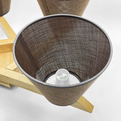 Brilagi - LED  Ytmonterad ljuskrona ANTHONY 5xE14/40W/230V ek/brun