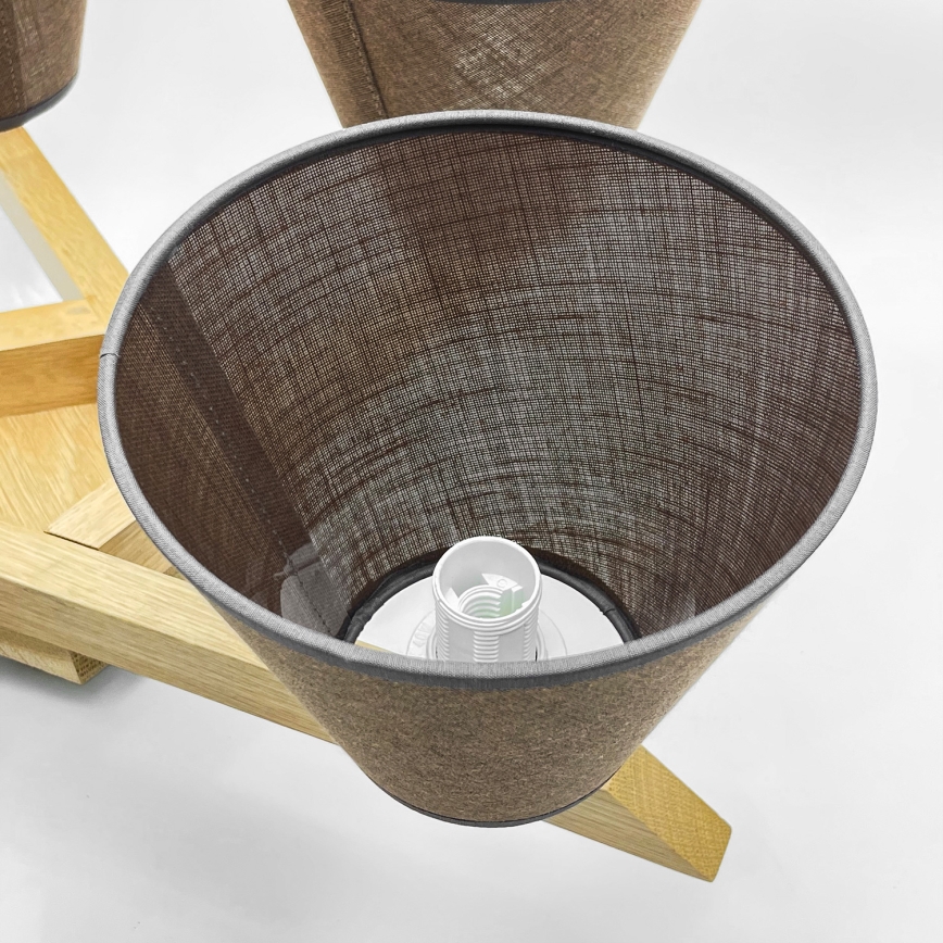 Brilagi - LED  Ytmonterad ljuskrona ANTHONY 5xE14/40W/230V ek/brun