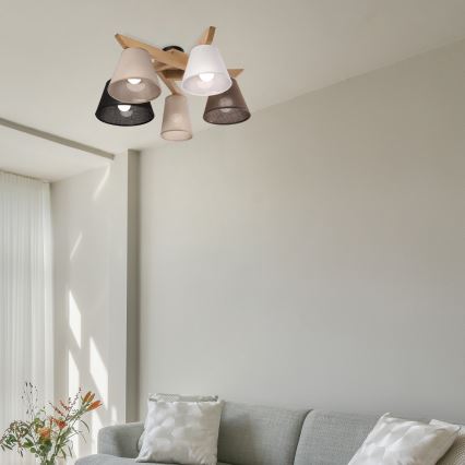 Brilagi - LED  Ytmonterad ljuskrona ANTHONY 5xE14/40W/230V ek