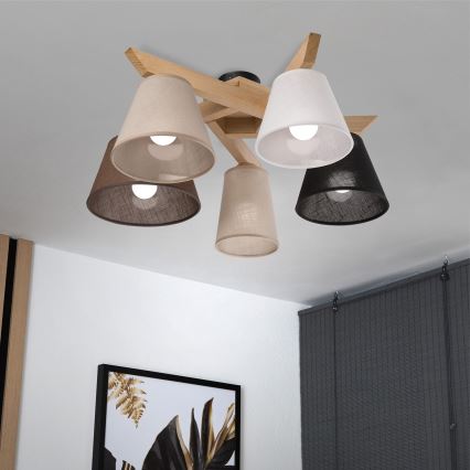 Brilagi - LED  Ytmonterad ljuskrona ANTHONY 5xE14/40W/230V ek