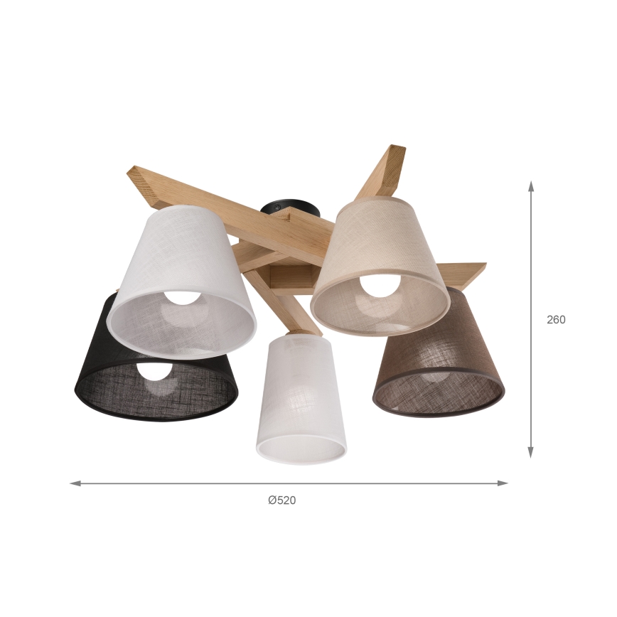 Brilagi - LED  Ytmonterad ljuskrona ANTHONY 5xE14/40W/230V ek