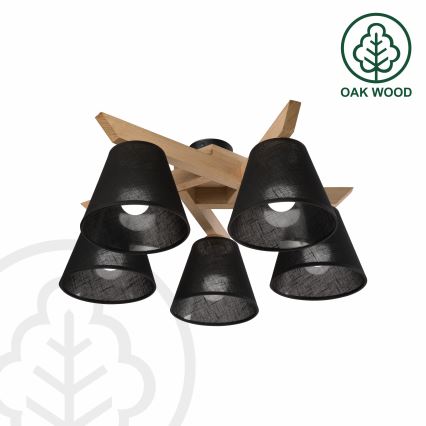 Brilagi - LED  Ytmonterad ljuskrona ANTHONY 5xE14/40W/230V ek/svart