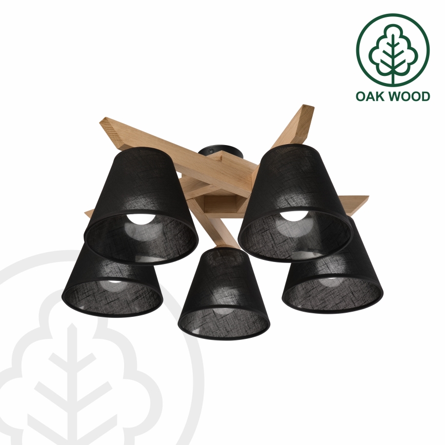 Brilagi - LED  Ytmonterad ljuskrona ANTHONY 5xE14/40W/230V ek/svart