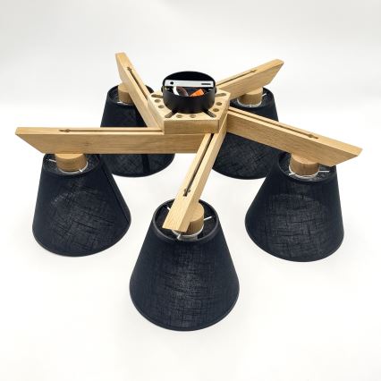 Brilagi - LED  Ytmonterad ljuskrona ANTHONY 5xE14/40W/230V ek/svart