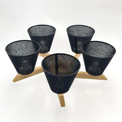 Brilagi - LED  Ytmonterad ljuskrona ANTHONY 5xE14/40W/230V ek/svart