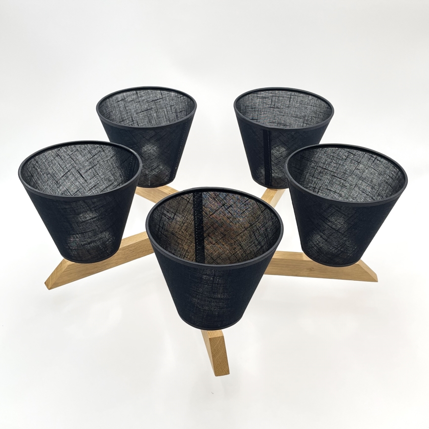 Brilagi - LED  Ytmonterad ljuskrona ANTHONY 5xE14/40W/230V ek/svart