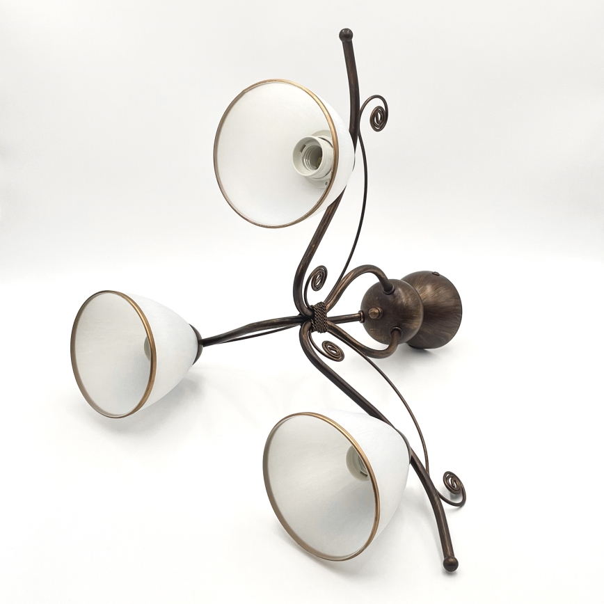 Brilagi - LED ytmonterad ljuskrona ANTICO 3xE27/60W/230V brons patina