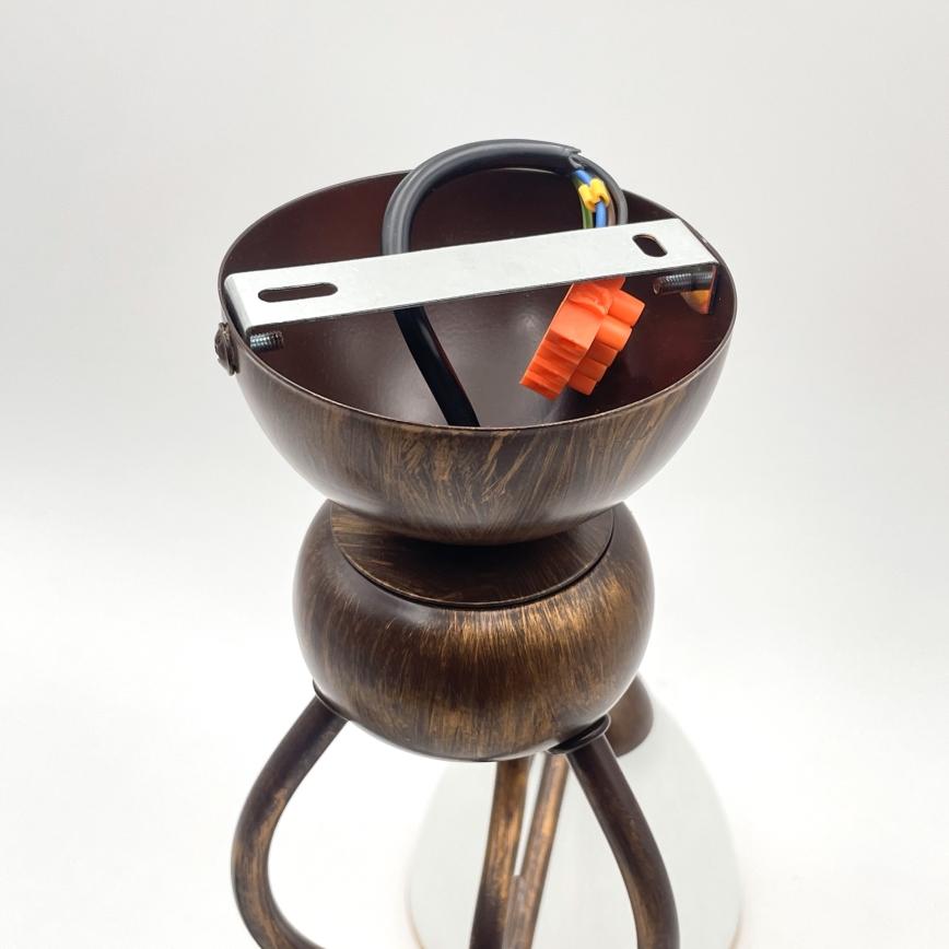 Brilagi - LED ytmonterad ljuskrona ANTICO 3xE27/60W/230V brons patina