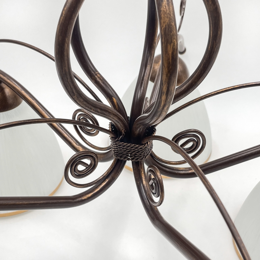 Brilagi - LED ytmonterad ljuskrona ANTICO 5xE27/60W/230V brons patina