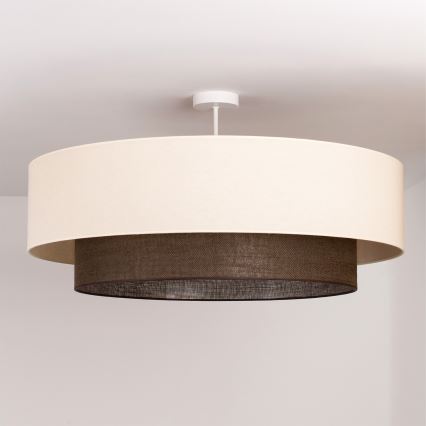 Brilagi - LED ytmonterad ljuskrona BOHO-stil 3xE27/15W/230V Ø 80 cm krämvit/brun