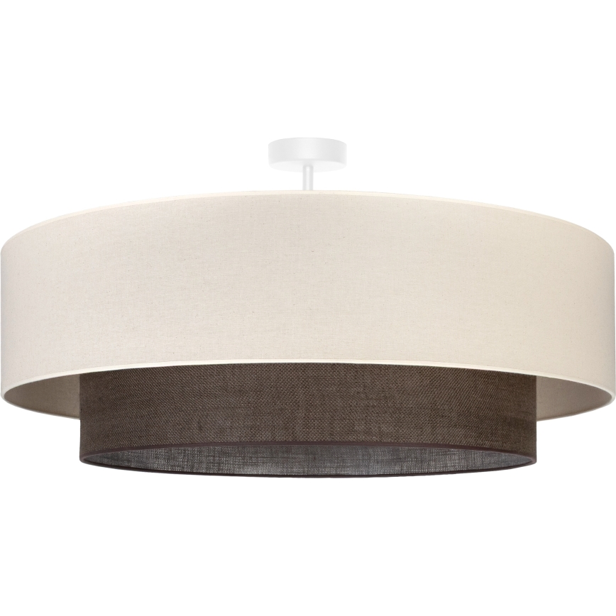 Brilagi - LED ytmonterad ljuskrona BOHO-stil 3xE27/15W/230V Ø 80 cm krämvit/brun