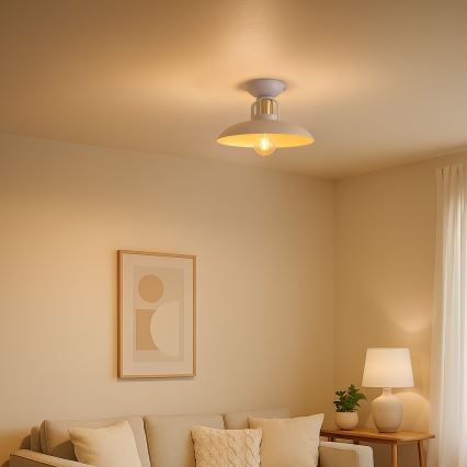 Brilagi - LED Ytmonterad ljuskrona FLAMENGO 1xE27/60W/230V beige