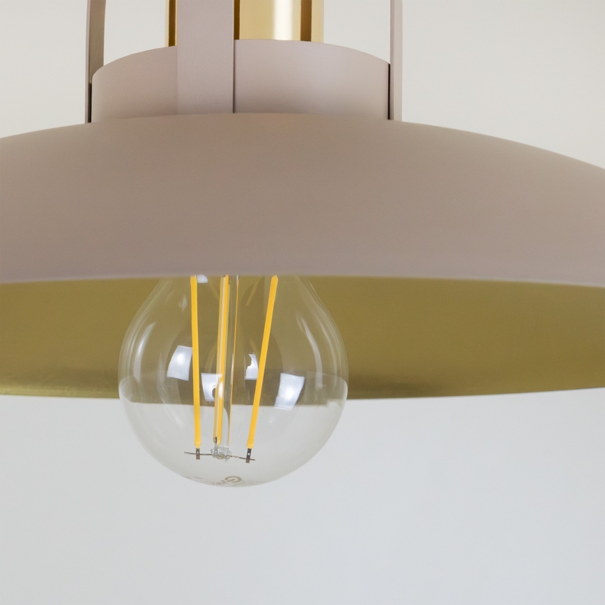 Brilagi - LED Ytmonterad ljuskrona FLAMENGO 1xE27/60W/230V beige