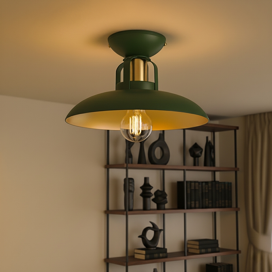 Brilagi - LED Ytmonterad ljuskrona FLAMENGO 1xE27/60W/230V grön