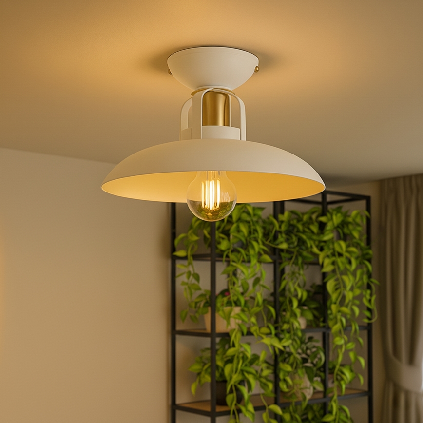 Brilagi - LED Ytmonterad ljuskrona FLAMENGO 1xE27/60W/230V vit