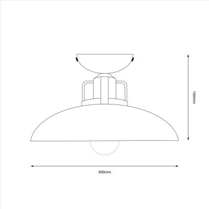 Brilagi - LED Ytmonterad ljuskrona FLAMENGO 1xE27/60W/230V vit