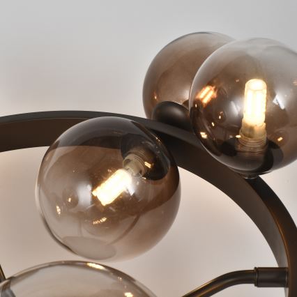 Brilagi - LED ytmonterad ljuskrona MILLA 10xG9/3W/230V brun/rökbrun