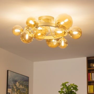 Brilagi - LED ytmonterad ljuskrona MILLA 10xG9/3W/230V guld