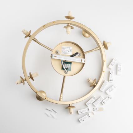 Brilagi - LED ytmonterad ljuskrona MILLA 10xG9/3W/230V guld/vit