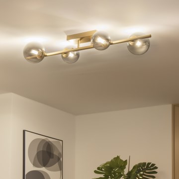 Brilagi - LED ytmonterad ljuskrona MILLA 4xG9/3W/230V guld/rökig