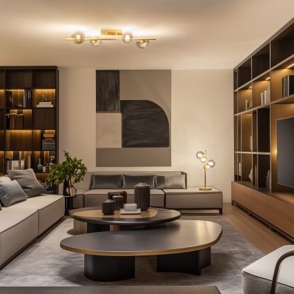 Brilagi - LED ytmonterad ljuskrona MILLA 4xG9/3W/230V guld/rökig