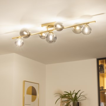 Brilagi - LED ytmonterad ljuskrona MILLA 7xG9/3W/230V guld/rökig