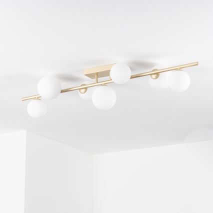 Brilagi - LED ytmonterad ljuskrona MILLA 7xG9/3W/230V guld/vit