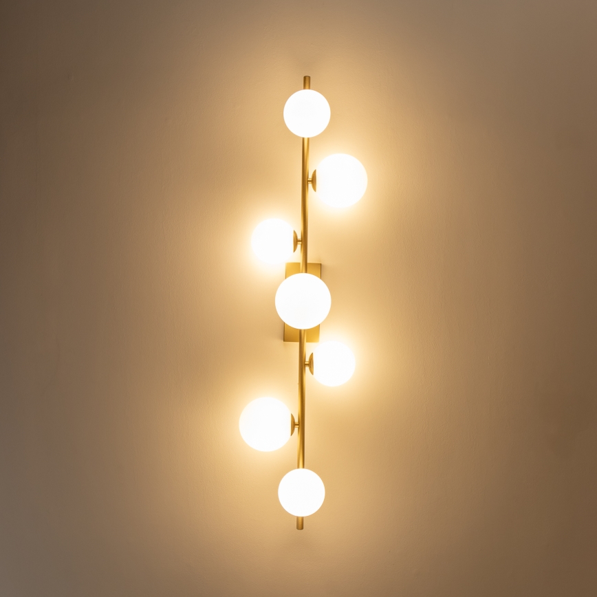 Brilagi - LED ytmonterad ljuskrona MILLA 7xG9/3W/230V guld/vit