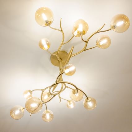 Brilagi - LED ytmonterad ljuskrona MISTEL 15xG9/3W/230V guld