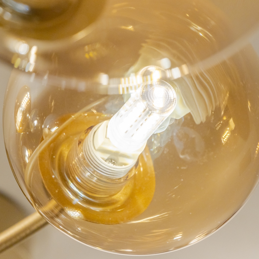 Brilagi - LED ytmonterad ljuskrona MISTEL 15xG9/3W/230V guld