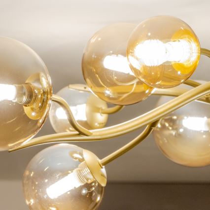 Brilagi - LED ytmonterad ljuskrona MISTEL 15xG9/3W/230V guld