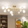 Brilagi - LED ytmonterad ljuskrona MISTEL 15xG9/3W/230V guld/vit