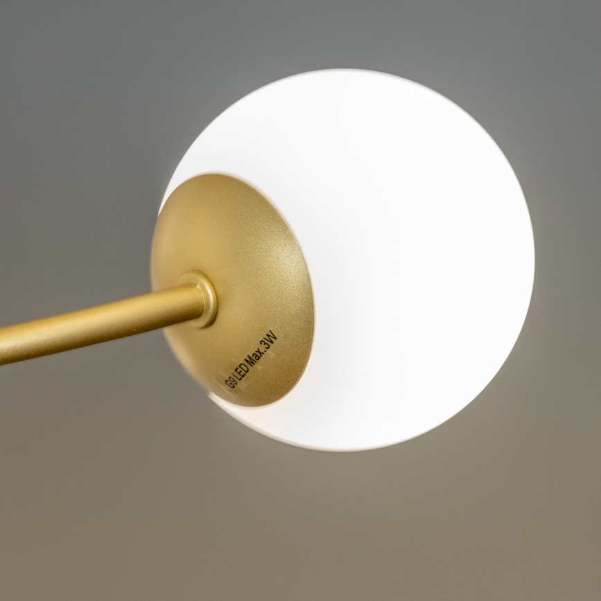 Brilagi - LED ytmonterad ljuskrona MISTEL 15xG9/3W/230V guld/vit