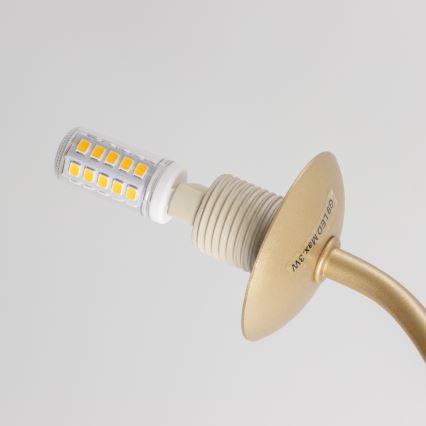 Brilagi - LED ytmonterad ljuskrona MISTEL 15xG9/3W/230V guld/vit