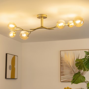 Brilagi - LED ytmonterad ljuskrona MISTEL 6xG9/3W/230V guld