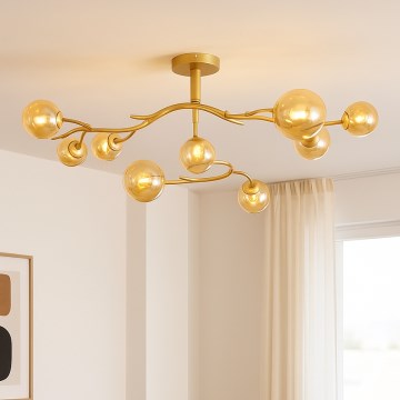 Brilagi - LED ytmonterad ljuskrona MISTEL 9xG9/3W/230V guld