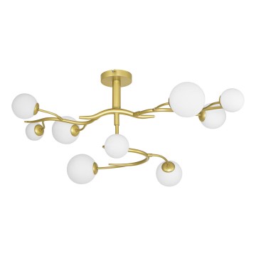 Brilagi - LED ytmonterad ljuskrona MISTEL 9xG9/3W/230V guld/vit