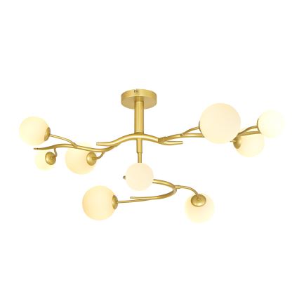 Brilagi - LED ytmonterad ljuskrona MISTEL 9xG9/3W/230V guld/vit