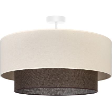 BRILAGI - LED ytmonterad takkrona BOHO-stil 3xE27/15W/230V Ø 60 cm krämvit/brun