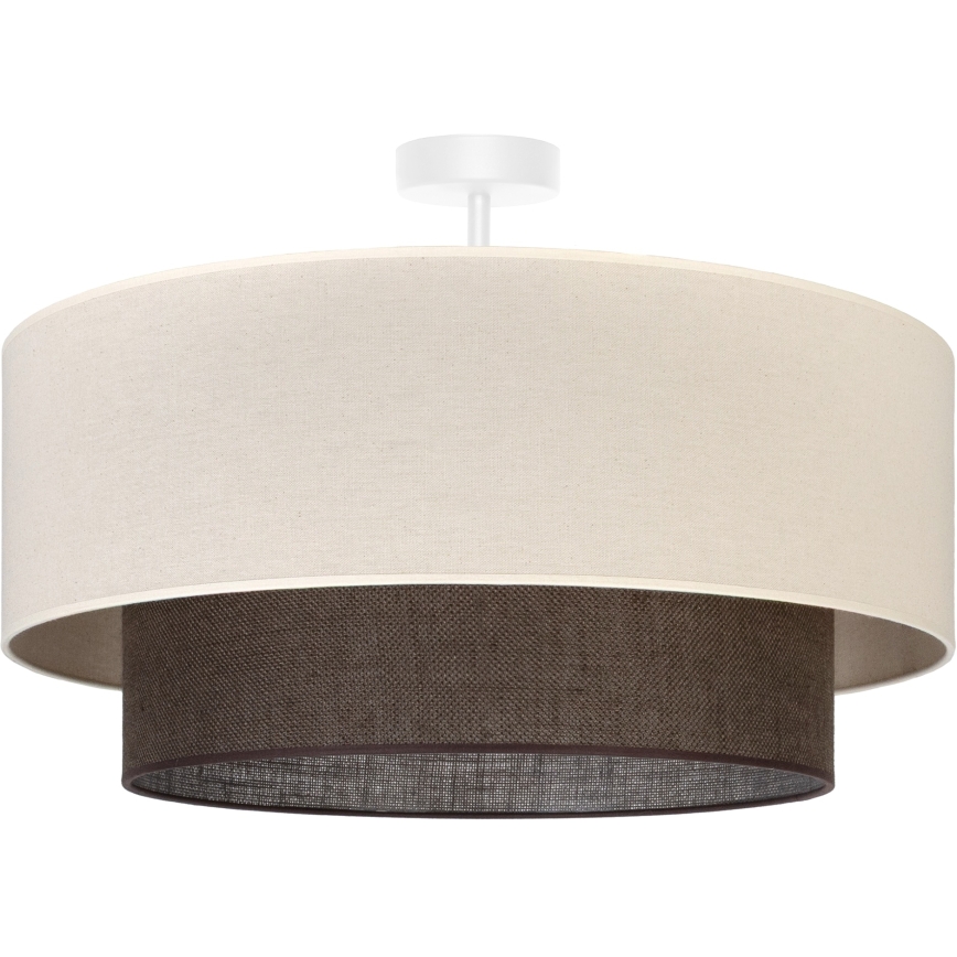 BRILAGI - LED ytmonterad takkrona BOHO-stil 3xE27/15W/230V Ø 60 cm krämvit/brun