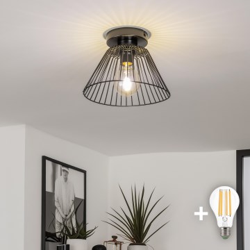 Brilagi - LED ytmonterad takkrona CERIA WIRE 1xE27/40W/230V Ø 21 cm svart