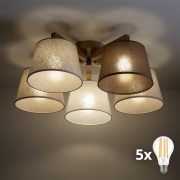 BRILAGI - LED ytmonterad takkrona LATTE SABIA 5xE27/15W/230V tall/mix